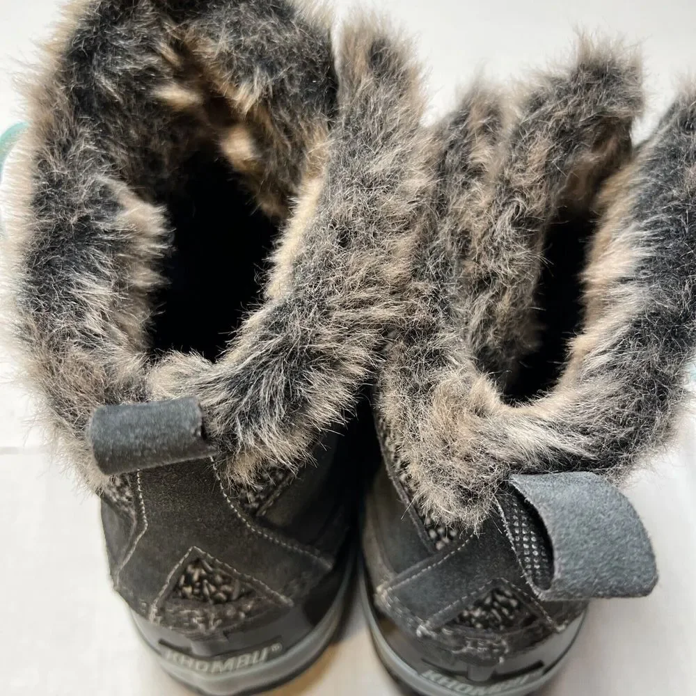 Khombu Faux Fur Winter Snow Rain‎ Boots Water Repellent Women's SZ 9